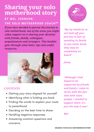 Sharing Your Solo Mother Story